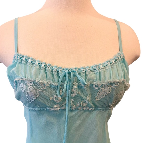 Vintage Victoria’s Secret aqua blue babydoll dress